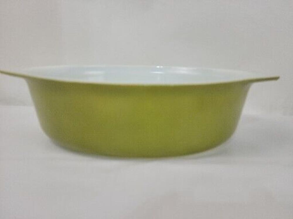 Vintage Pyrex Solid Avocado Green Verde 045 Oval Casserole 2.5qt